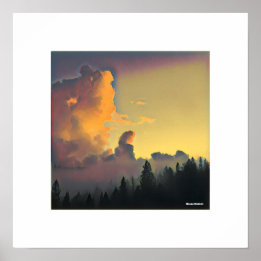 Affiche Nuages de coucher de soleil