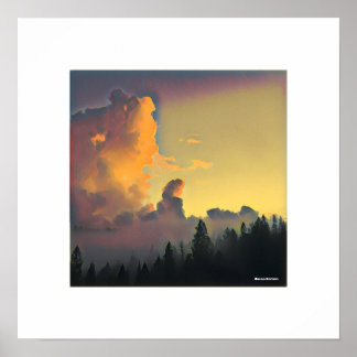 Affiche Nuages de coucher de soleil