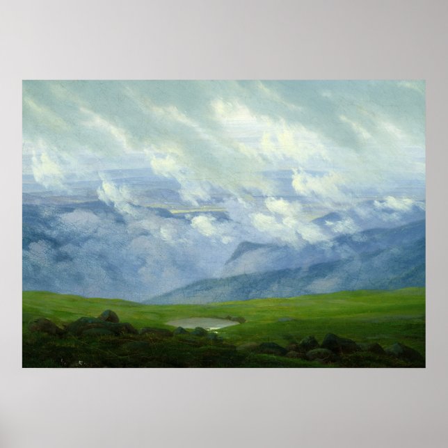 Affiche Nuages de dérive par Caspar David Friedrich (Devant)