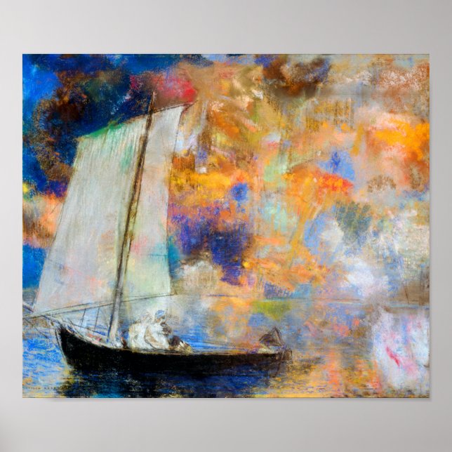 Affiche Nuages de fleurs, Redon (Devant)