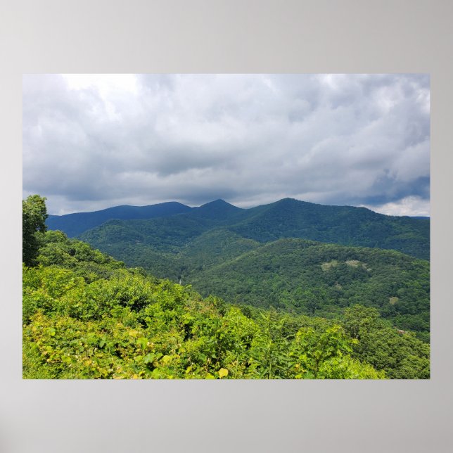 Affiche Nuages de la promenade Blue Ridge (Devant)