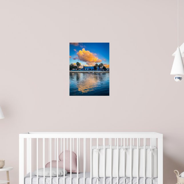 Affiche Nuages dorés sur le ruisseau de Sliema : Matin à G (Pépinière 2)