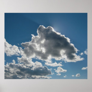 Affiche Nuages Ensoleillés Sous un Ciel Ouvert