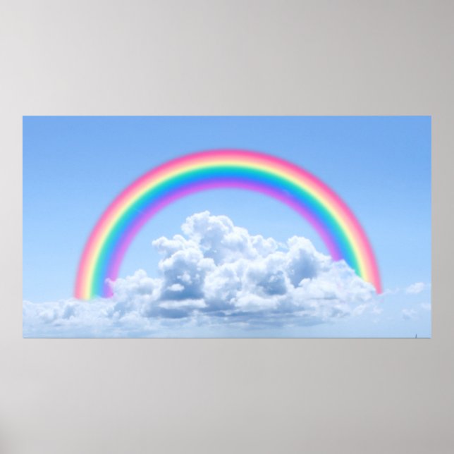 Affiche Nuages Et Arc En Ciel (Devant)