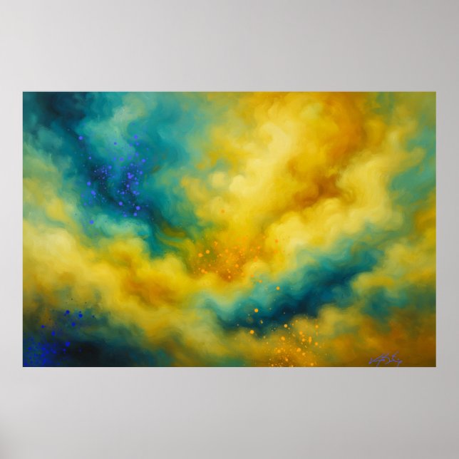 Affiche Nuages et couleurs vifs (Devant)