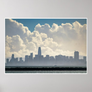 Affiche Nuages et la ville