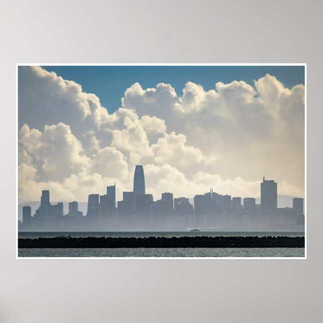 Affiche Nuages et la ville (Devant)