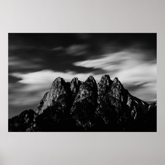 Affiche Nuages et montagnes (Devant)