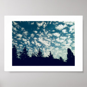 Affiche Nuages et ombres Ciel bleu Photographie couleur
