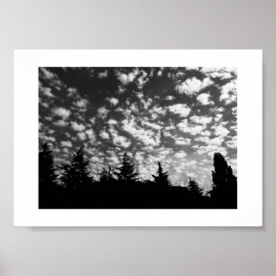 Affiche Nuages et ombres Photographie noir et blanc