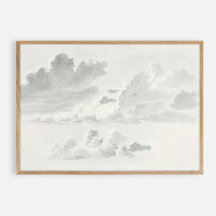 Affiche Nuages gris, huile vintage