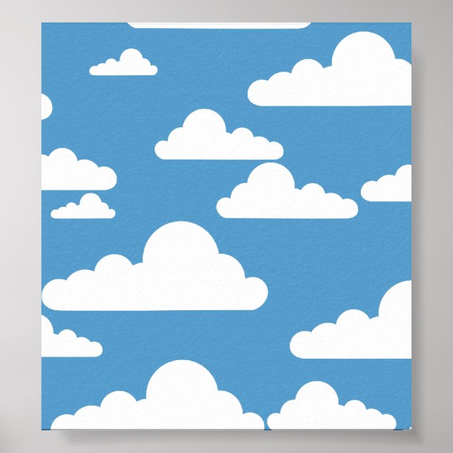 Affiche Nuages mignons (Devant)