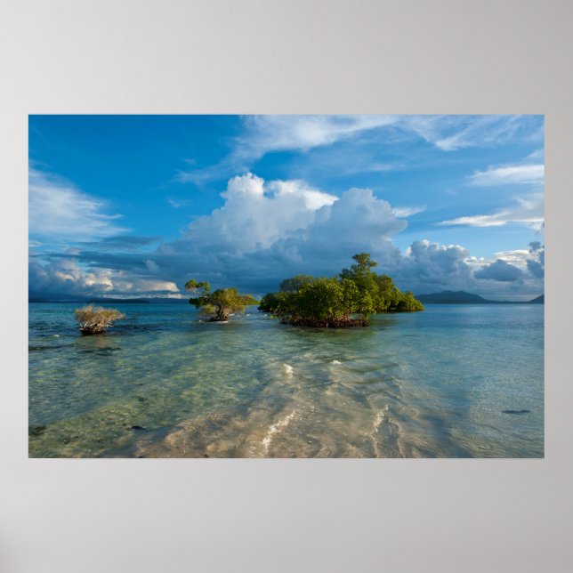 Affiche Nuages sur le lagon de Marovo (Devant)
