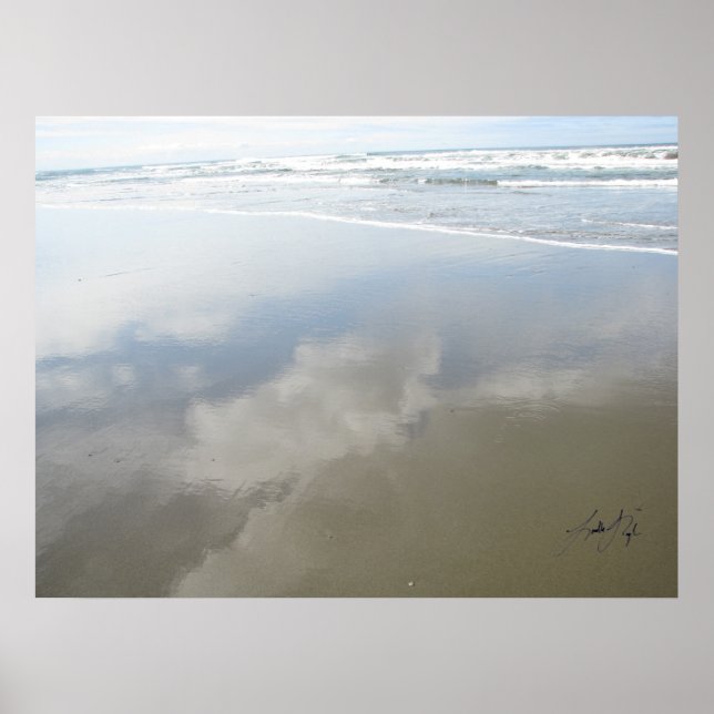 Affiche Nuages sur le rivage (Devant)