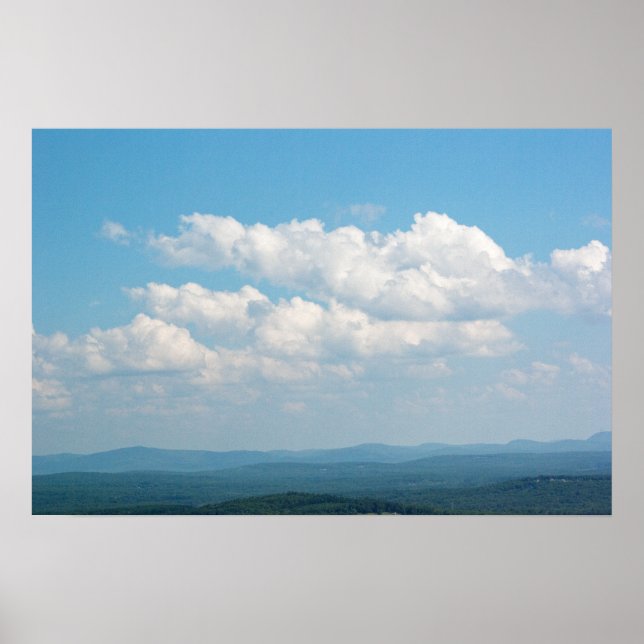 Affiche Nuages sur les montagnes (Devant)