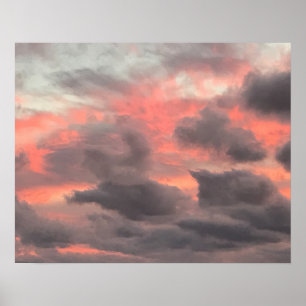 Affiche Nuages tempétueux au coucher du soleil
