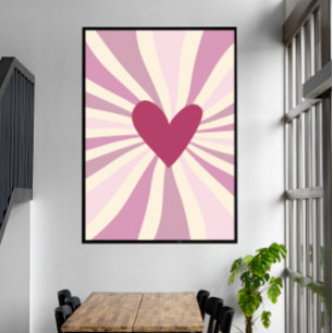 Affiche Nuances de Coeur Super rose