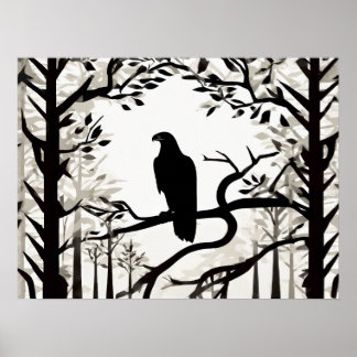 Affiche Nuances de gris : Whispers Wilderness