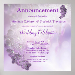 Affiche Nuances d'orchidées violettes pourpre