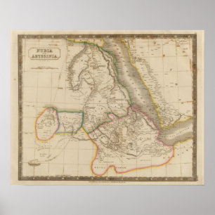 Affiche Nubia, Abyssinia, Afrique