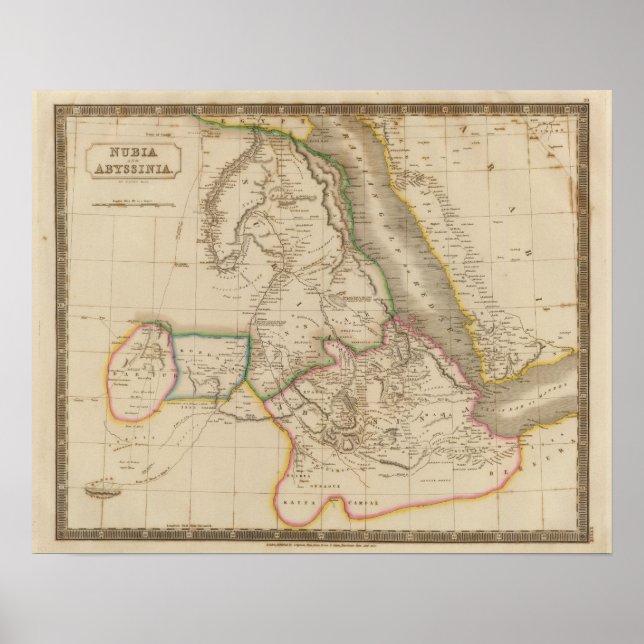 Affiche Nubie, Abyssinie, Afrique (Devant)