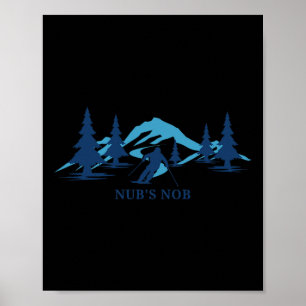 Affiche Nub's Nob Michigan Station de ski Ski Skiing Skier