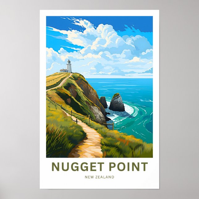 Affiche Nugget Point New Zealand (Devant)