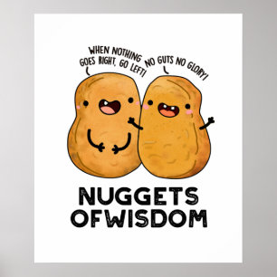 Affiche Nuggets De Sagesse Drôle Pun De Nourriture