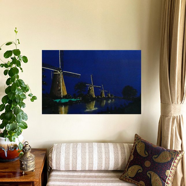 Affiche Nuit à Kinderdijk (Créateur téléchargé)
