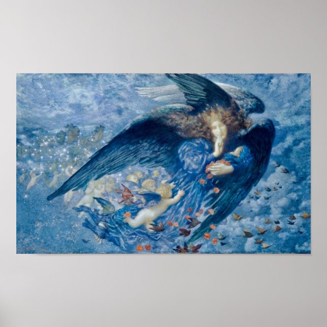 Affiche Nuit avec son Train des Etoiles (Ange avec Cherubs (Devant)