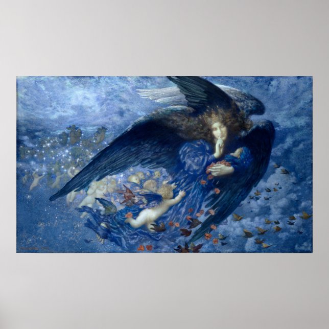 Affiche Nuit avec son Train des Etoiles (Ange avec Cherubs (Devant)