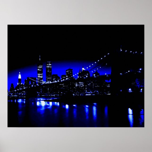 Affiche Nuit bleue à New York (Devant)
