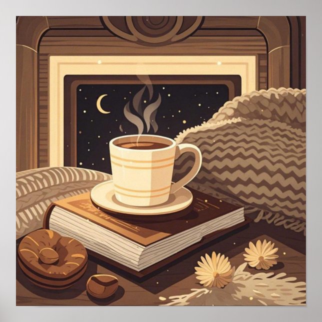 Affiche Nuit Bohème Cosy - Célébrez les nuits cosy (Devant)