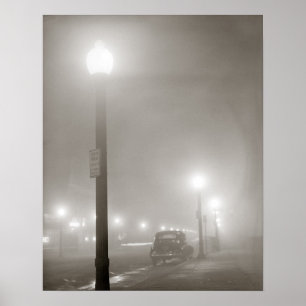 Affiche Nuit brumeuse, 1941. Photo ancienne