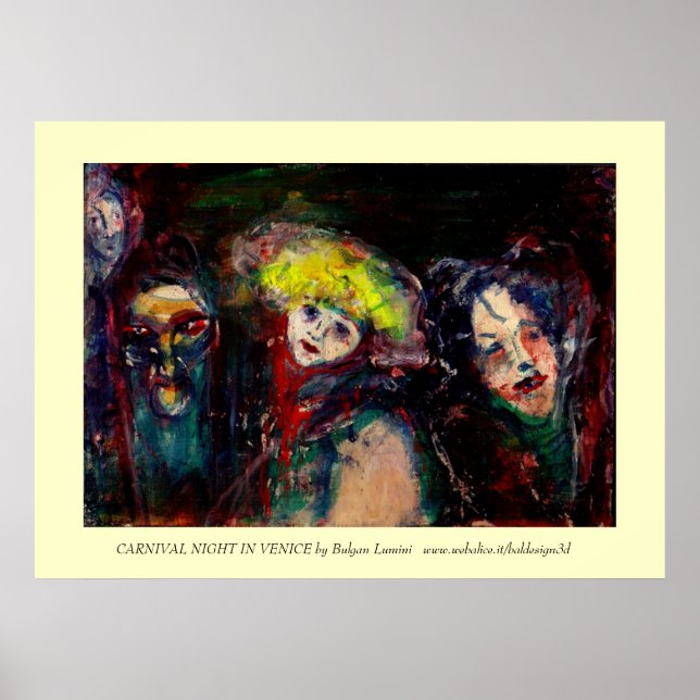 Affiche NUIT DE CARNAVAL À VENISE Mascarade Vénitienne Mas (Devant)