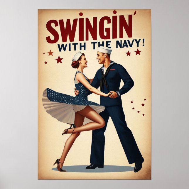 Affiche Nuit de danse swing Navy Delight (Devant)