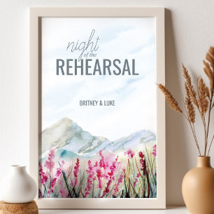 Affiche Nuit de la répétition Couleur d'eau de la prairie