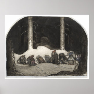 Affiche Nuit de Noël 1913 par John Bauer Art