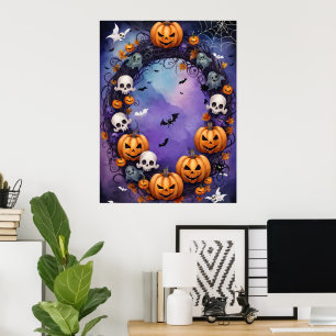 Affiche Nuit d'Halloween enchantée
