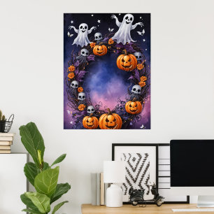 Affiche Nuit d'Halloween enchantée