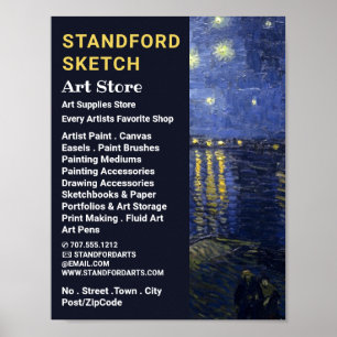 Affiche Nuit Éblouissante Sur Le Rhône, Magasin D'Articles