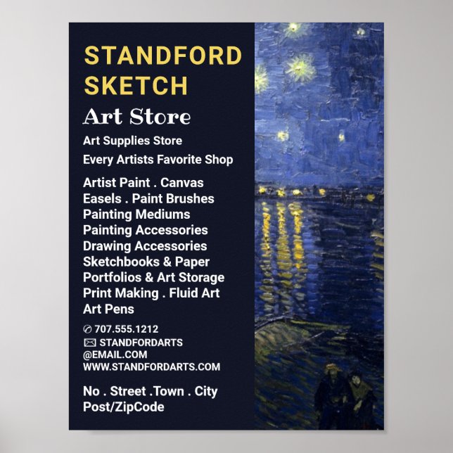 Affiche Nuit Éblouissante Sur Le Rhône, Magasin D'Articles (Devant)