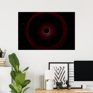 Affiche Nuit étoilée à travers un trou noir