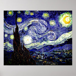 Affiche Nuit étoilée de Van Gogh, 1889