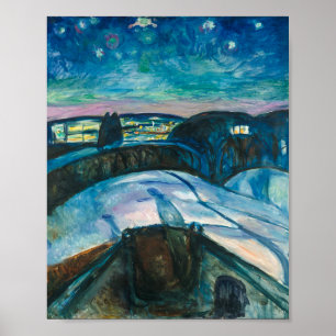 Affiche Nuit étoilée Edvard Munch