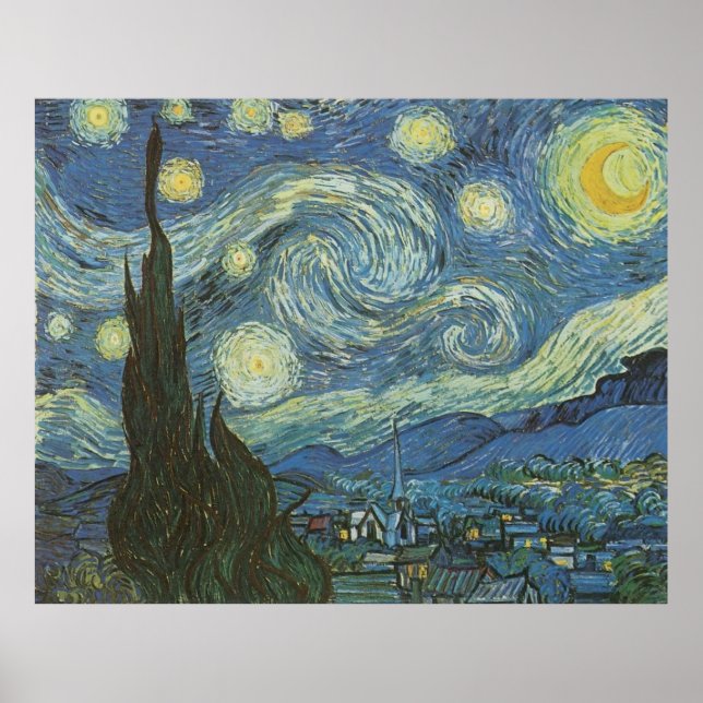 Affiche Nuit étoilée par Vincent Van Gogh (Devant)
