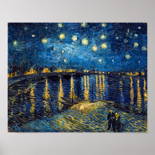 Affiche Nuit étoilée sur le Rhône | Van Gogh | (Devant)