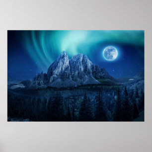 Affiche Nuit Lit Mountain