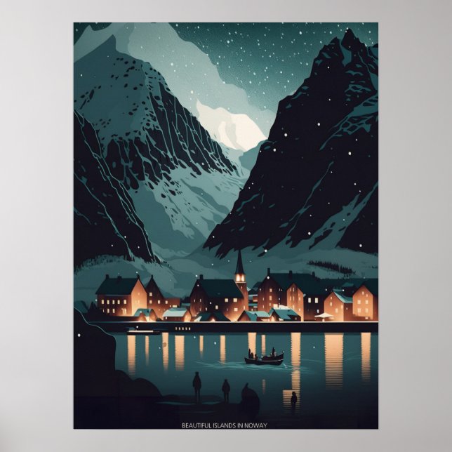 Affiche Nuit Lofoten (Devant)