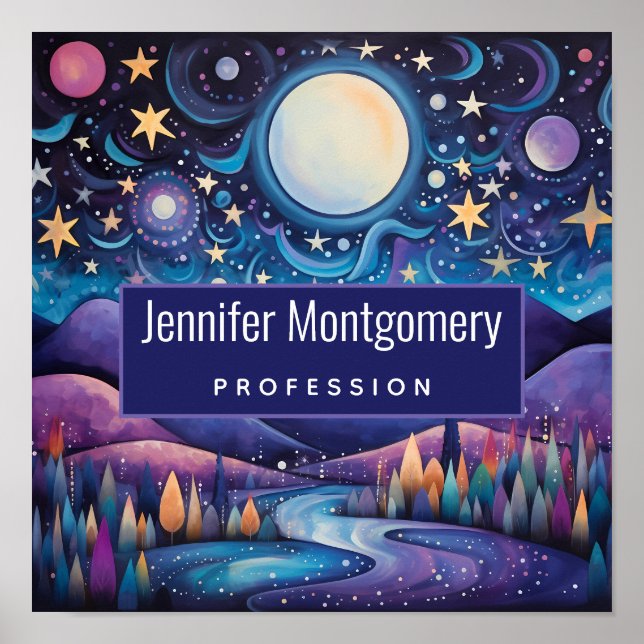 Affiche Nuit lunaire Big Moon Payscape Business (Devant)